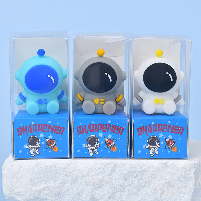 Wholesale Cute creative astronaut cartoon student pencil sharpener pencil sharpener stationery prizes for primary and secondary school students