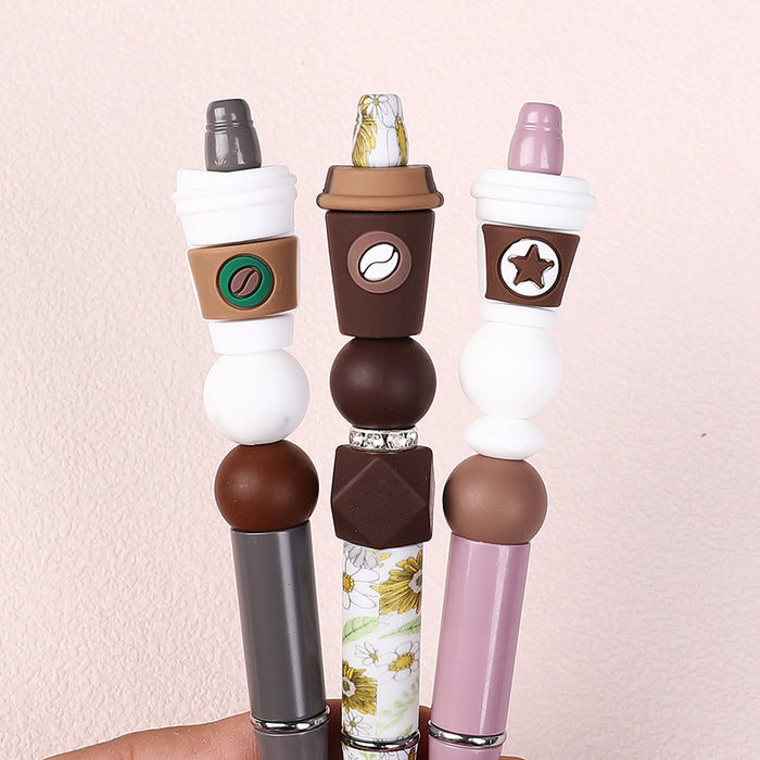 Wholesale 20pcs Three-dimensional coffee cup silicone beads creative DIY jewelry focus beads glue beads beaded