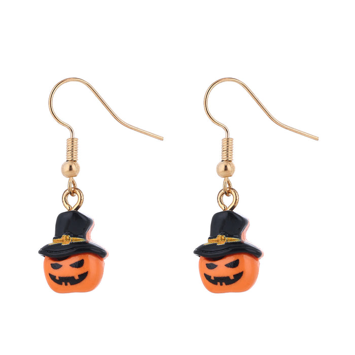 Wholesale  series witch,  pumpkin ghost bat and skull earrings