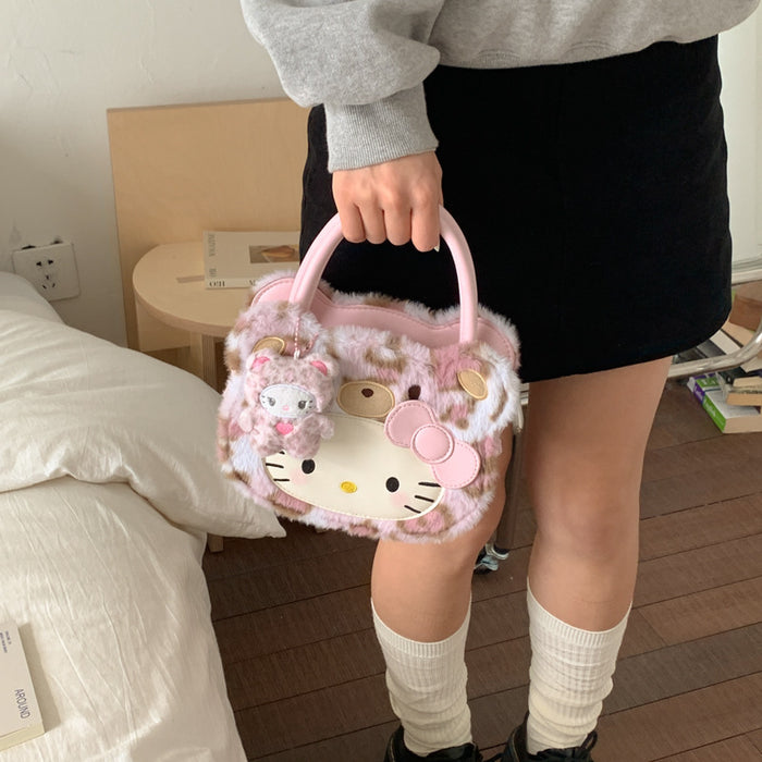 Wholesale Cute cartoon leopard print f crossbody shoulder bags