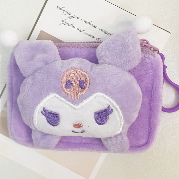 Wholesale coin purse cartoon cute doll square small wallet coin headset storage bag