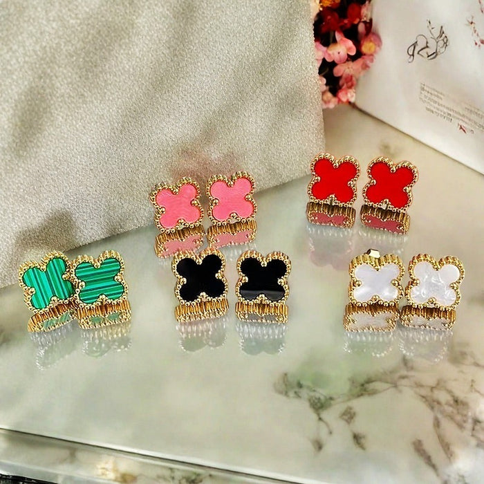 Wholesale New stainless steel earrings with temperament and four leaf clover earrings accessories