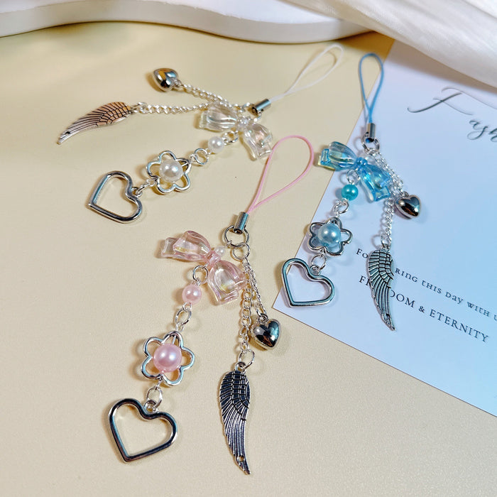 Wholesale Bow, Love, Wings, Pendant, Mobile Phone Chain, Versatile Bag, Gouka Chain