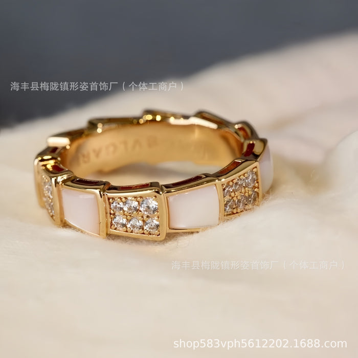 Wholesale Ring niche design, high-end feel, diamond inlay, light luxury