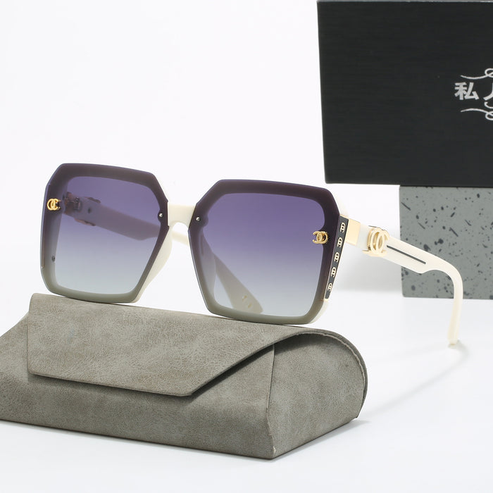 Wholesale UV resistant square frame round face sunglasses with a high-end feel