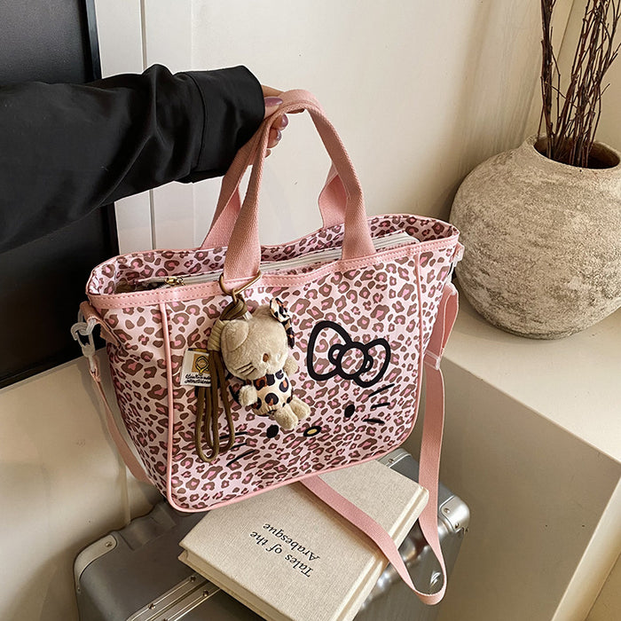 Wholesale Cute cartoon leopard print large capacity shoulder bag