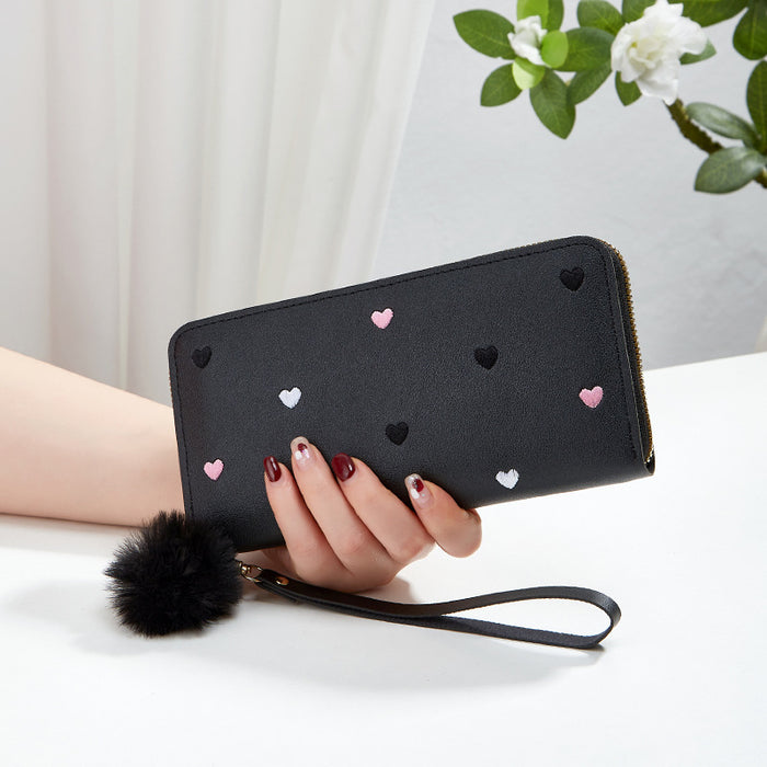 Wholesale Single Zipper Multifunctional Long Wallet for Women JDC-WT-QJR012