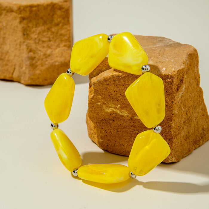 Wholesale Bohemian Irregular Acrylic Colorful Bracelet for Anniversary Fashion Accessory MOQ≥2
