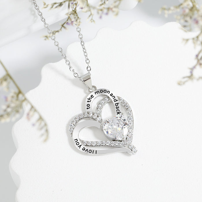 Wholesale Heart Pendant Necklace Eternal Love Double-layer Love Heart-shaped Necklace