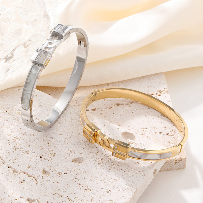 Wholesale Titanium steel bracelet concentric lock gold-plated stainless steel