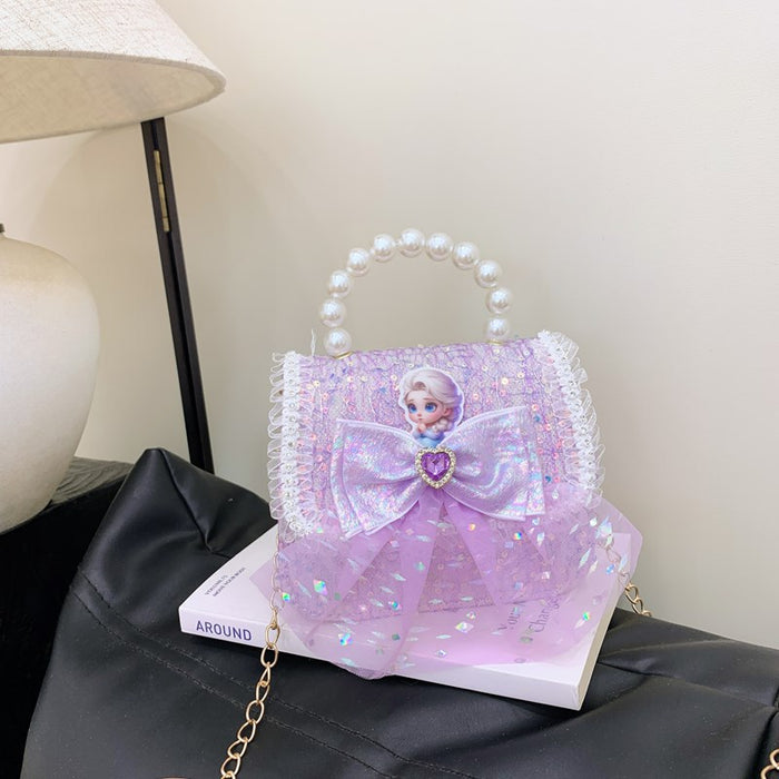 Wholesale Children's bag, fashionable lace pearl handbag