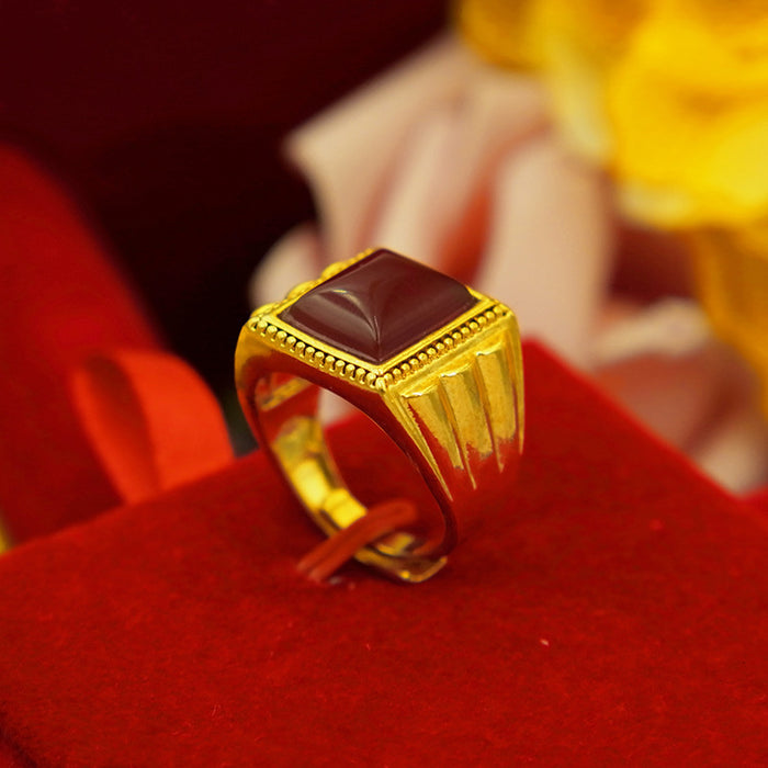 Wholesale Brass gold-plated ring set in men's style