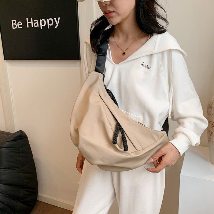 Wholesale Large capacity shoulder bag, casual solid color crossbody bag