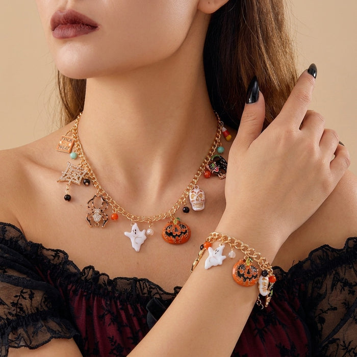 Wholesale Alloy Bracelet with Pumpkin Ghost Design Fashion Accessory Gift