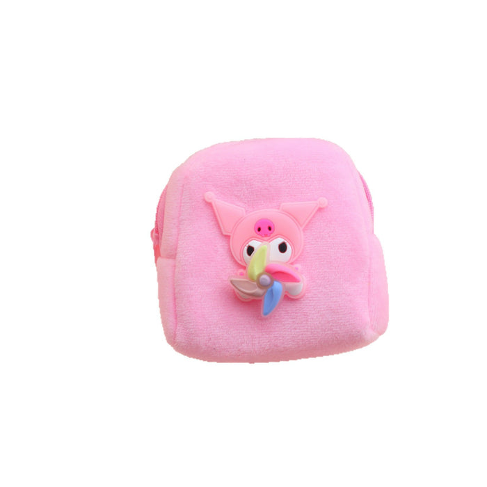 Wholesale Pink Plush Cartoon Coin Purse Cute Windmill Design