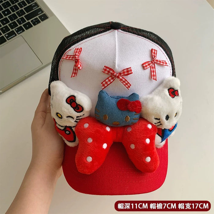 Wholesale Cute Cat Bow Cap Children Small Breathable Baseball Cap