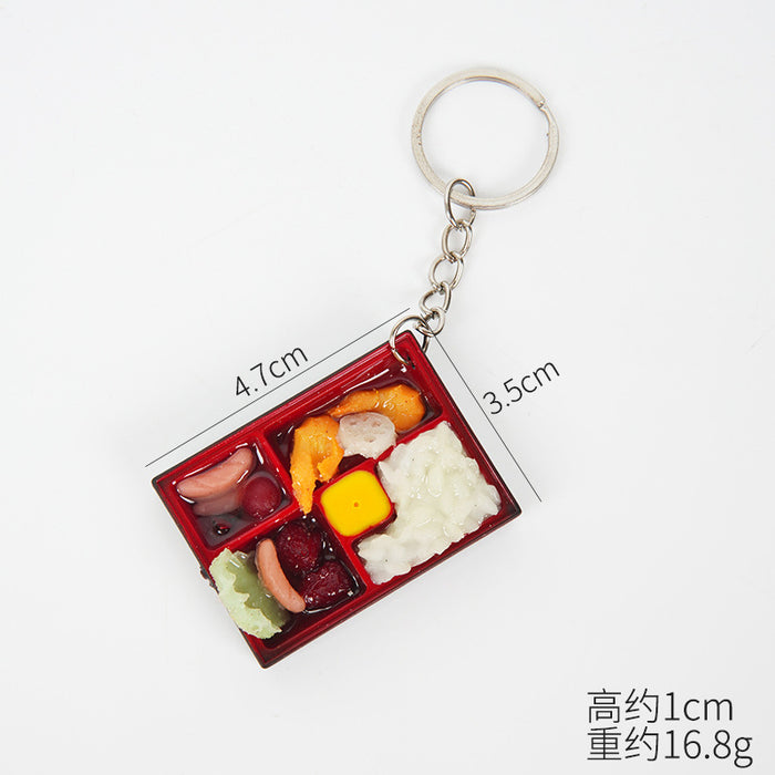 Wholesale PVC Miniature Chinese Bento Box Food Model Realistic Simulation For Dollhouse Fridge Magnet Home Decor