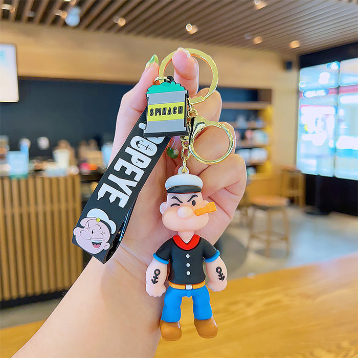 Wholesale Cartoon keychain backpack small pendant creative personality car keychain cute ornament