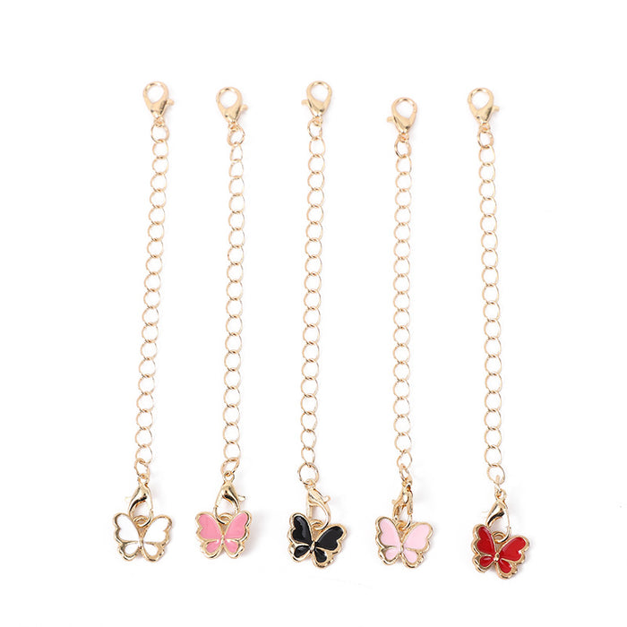 Wholesale Alloy Chain with Butterfly Lobster Clasp Keychain Backpack Pendant Accessories Bow