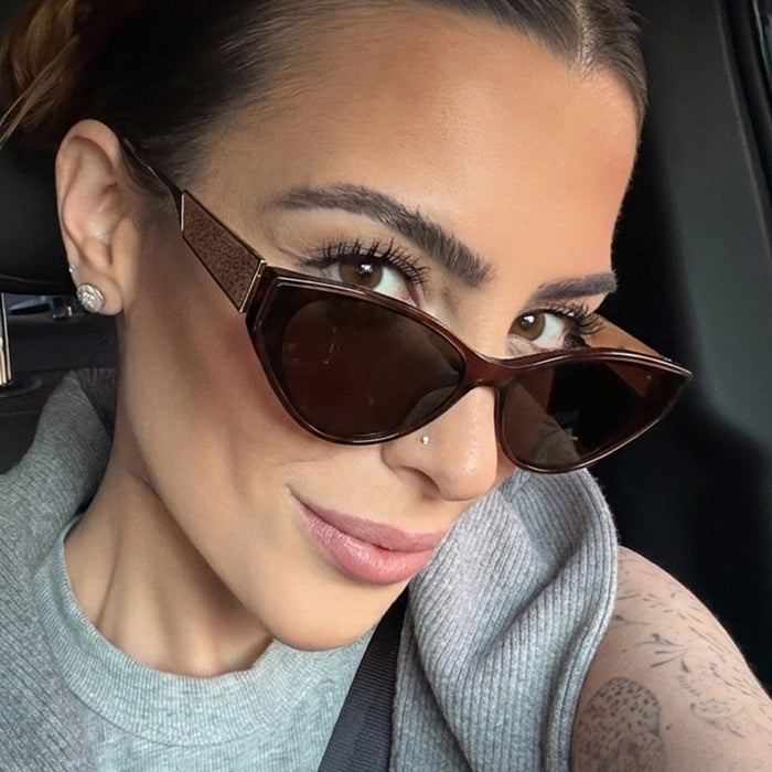 Wholesale Retro Cat Eye Ring Shape Sunglasses UV400 Protection Trendy Accessory