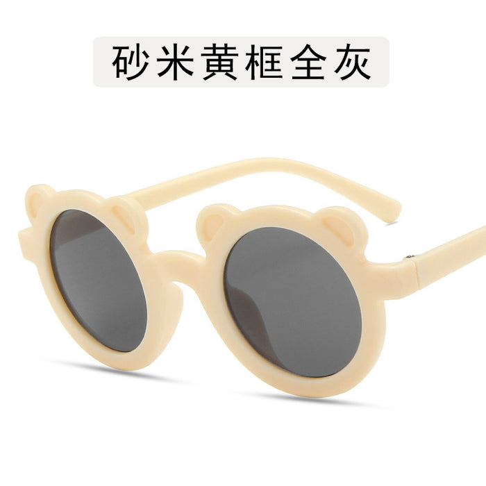 Wholesale Round frame children's sunglasses, cute sunshade selfie glasses for children, baby sunglasses