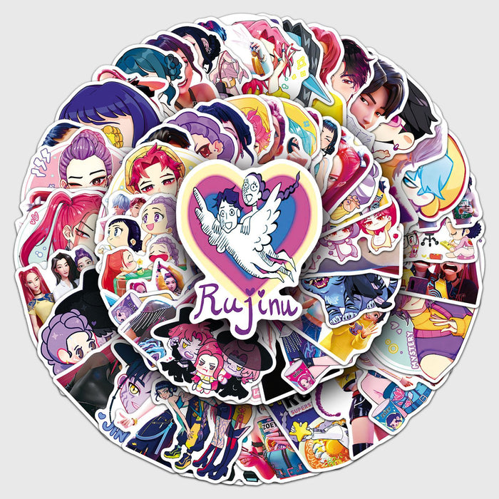 Wholesale 100pcs KPOP stickers animated decorative stickers