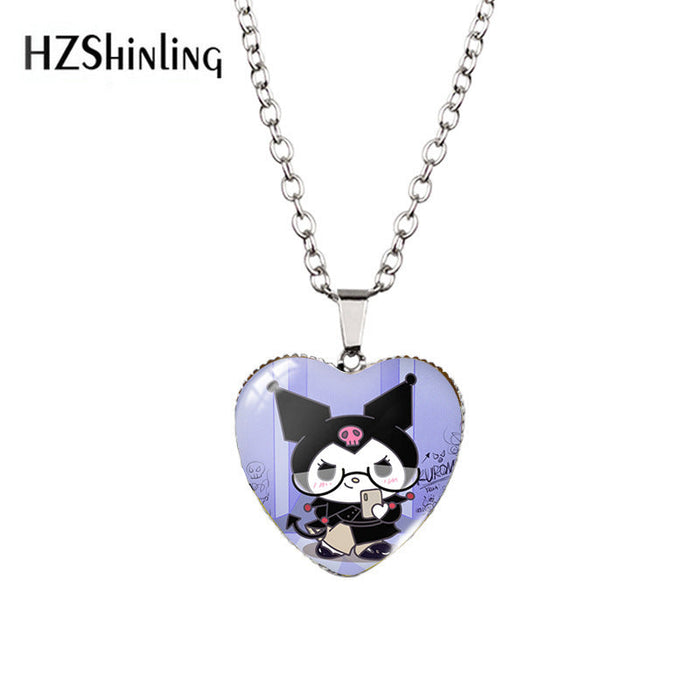 Wholesale Necklaces Alloy Glass Sheet Animation Peripherals Cute(S) JDC-NE-XiangL002