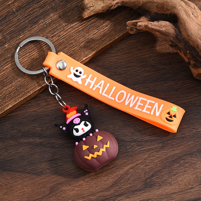 Wholesale  keychain trick-or-treating ghost pumpkin keychain  pendant chain skull ghost key chain
