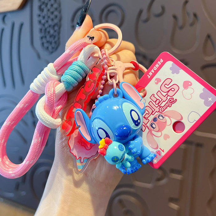 Wholesale Cute bag keychain backpack plush pendant key ring