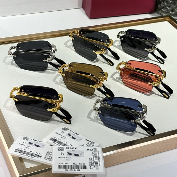 Wholesale Frameless folding sunglasses, fashionable sunglasses, high-end feel
