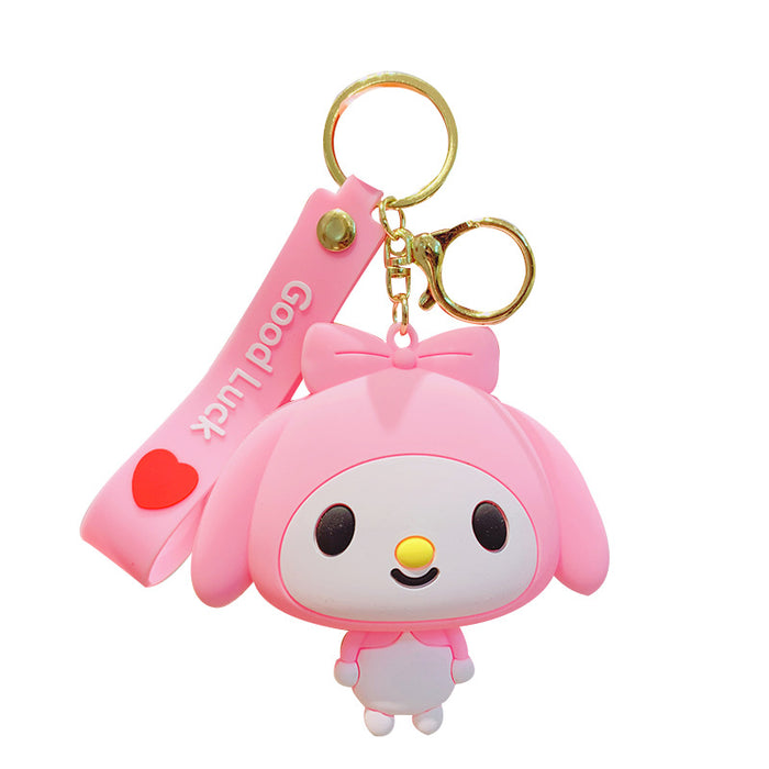 Wholesale Silicone Cute Cartoon Doll Coin Purse Keychain JDC-KC-LiuFan021