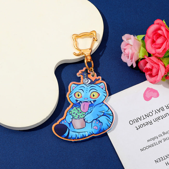 Wholesale Cartoon Anime Tiger Acrylic Keychain Pendant