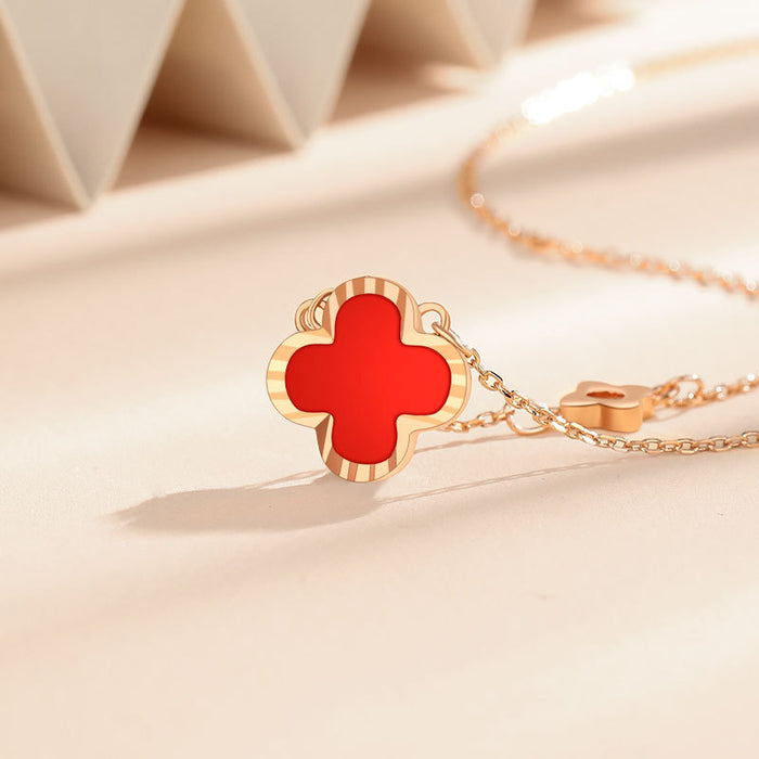 Wholesale Four-leaf Clover Necklace Women's Niche Design Fashionable