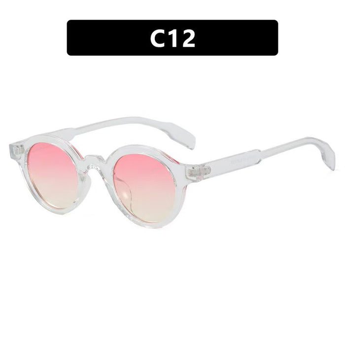 Wholesale New round retro fashionable small frame trendy versatile sunglasses, UV resistant sunglasses