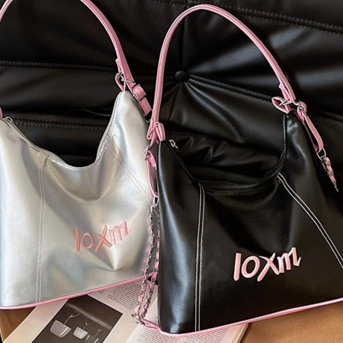 Wholesale Backpack niche design contrasting color commuting tote bag crossbody bag