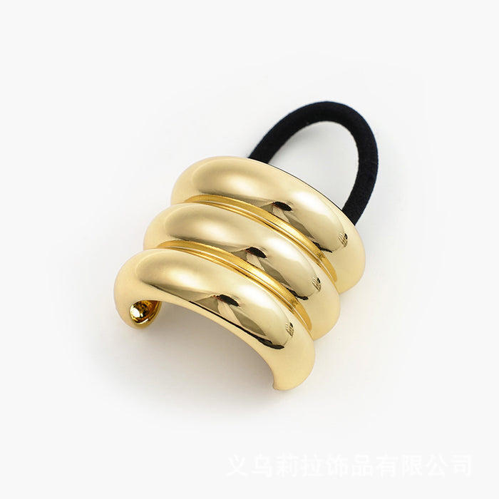 Wholesale Metal mini three-layer hair rope hair ring ponytail hair ring hair rope