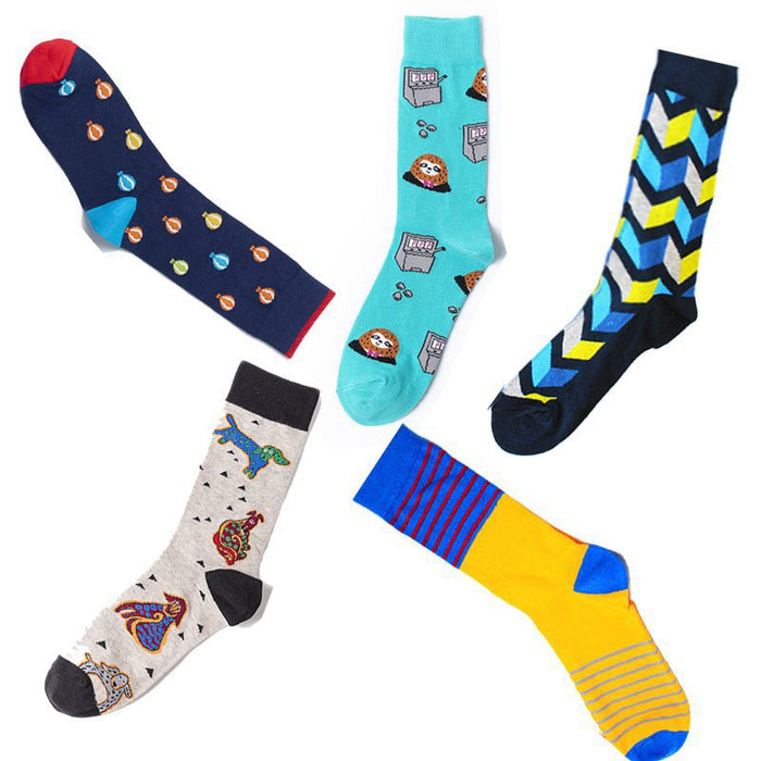 Wholesale Mid-calf all-season color-blocked socks