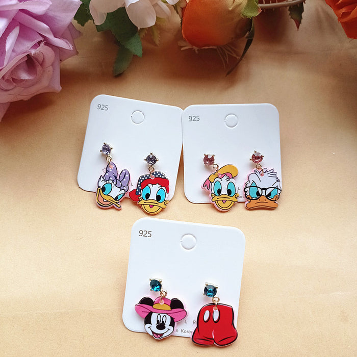 Wholesale Cute Cartoon Acrylic Earrings JDC-ES-Xiaox005