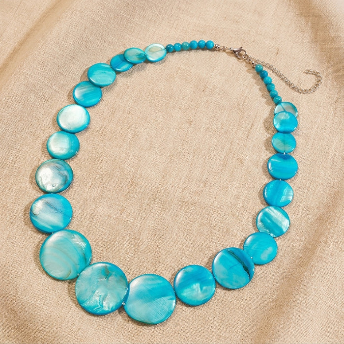 Wholesale Geometric Shell Pendant Necklace Summer Beach Style Layering Jewelry