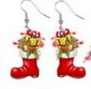 Wholesale Acrylic Christmas Cartoon Christmas Tree Earrings JDC-ES-Qiany008