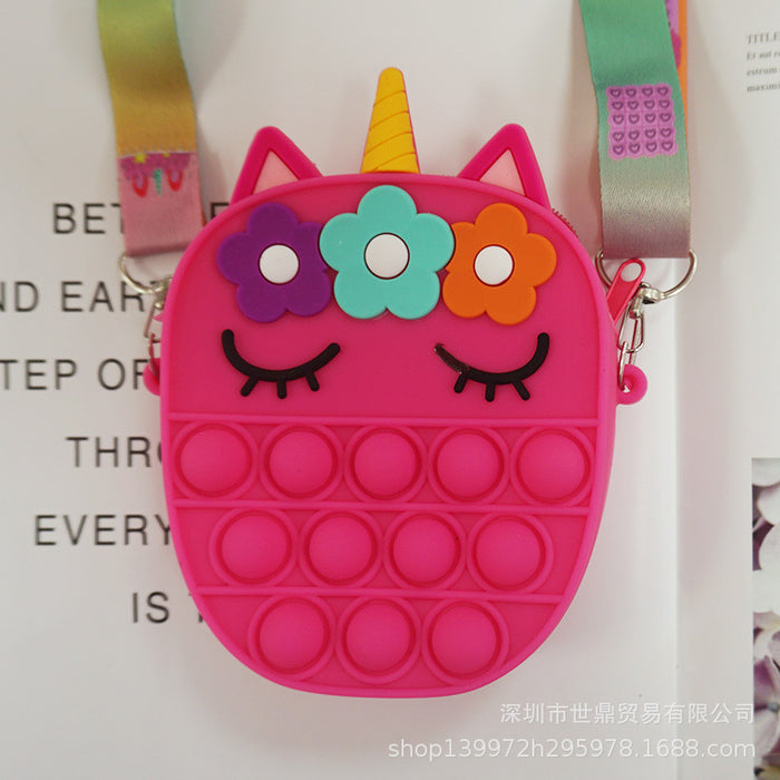 Wholesale Silicone coin purse cartoon bag  Mini Card bag