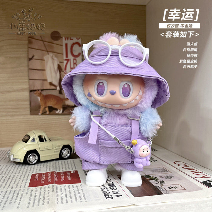 Wholesale Vinyl Doll Clothes Lucky  Clothes Trendy Cool Overalls