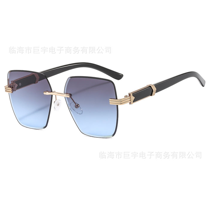 Wholesale Sunglasses Trendy Frameless Sunglasses Fashion Large Frame Sunglasses