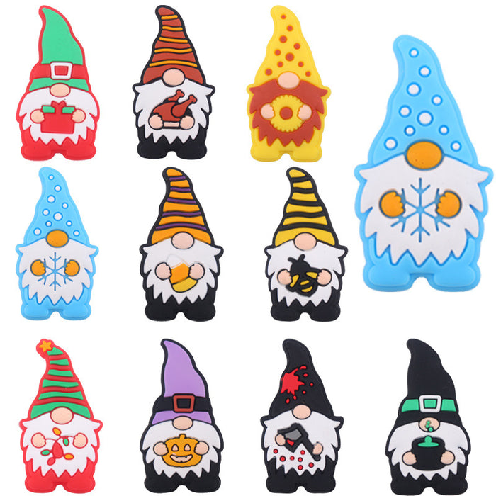 Wholesale Christmas Gnome Silicone Focal Beads JDC-BDS-GuangTian020