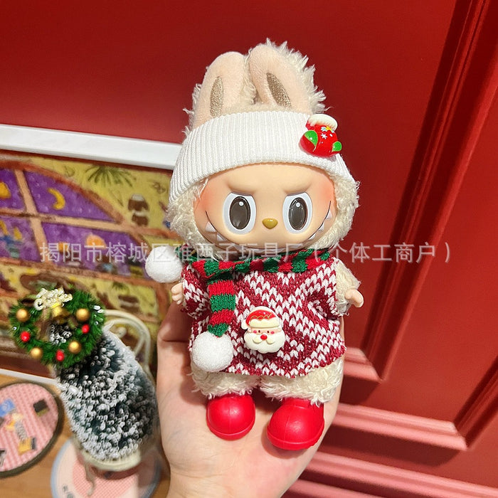 Wholesale Plush doll sweater with pendant and Christmas doll clothes