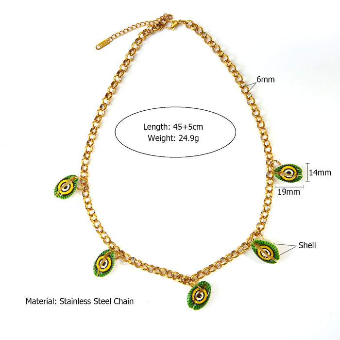 Wholesale Original design of stainless steel necklace with pendant, fashionable and personalized pendant, color preserving necklace