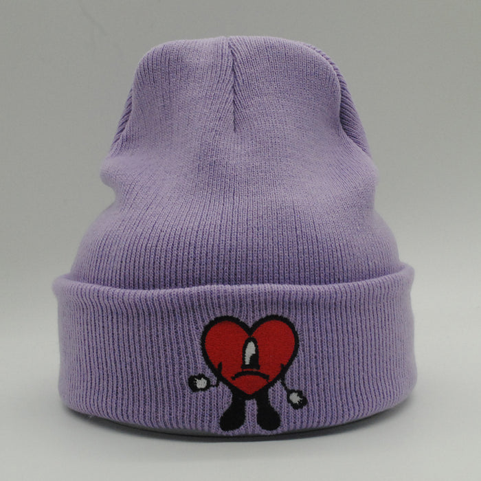 Wholesale Autumn and Winter Acrylic Cartoon Embroidery Knitted Beanie JDC-FH-PeiN018