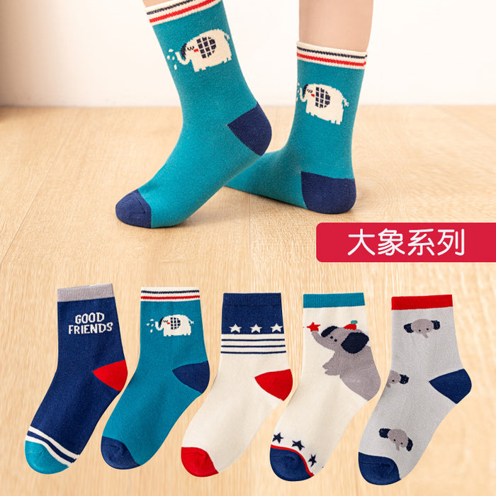 Wholesale 5pcs children' s socks baby sports socks large children' s stockings