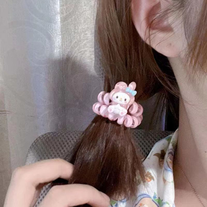 Wholesale Cartoon Cute Resin Phone Cord Hair Scrunchies (S) JDC-HS-MT001