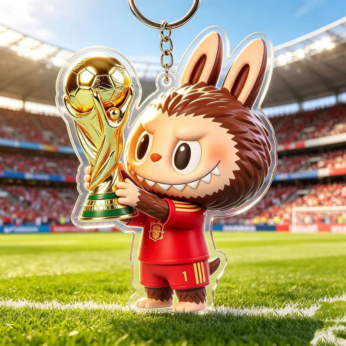 Wholesale World Cup Trendy Theme Acrylic Keychain Soccer Jersey Cartoon Design MOQ≥2